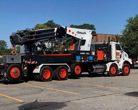 large “megaboom” series boom truck